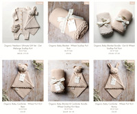 A screenshot of a listings page on the Isla & Fraser website showing six of their different product listings illustrated by Abi's photos including blankets, comforters and clothing