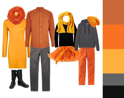 clothing - autumn oranges