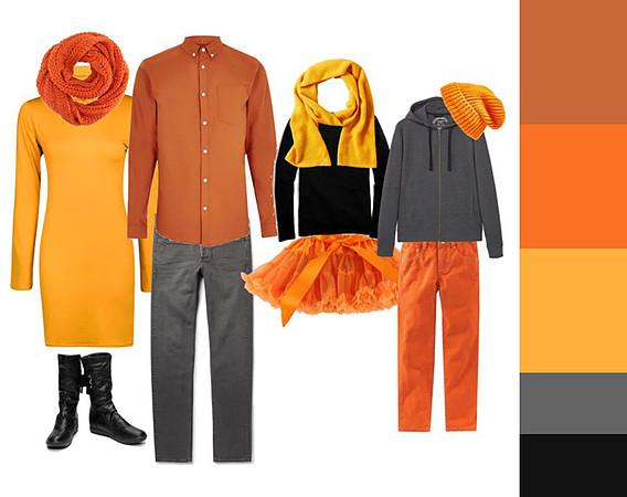 clothing - autumn oranges