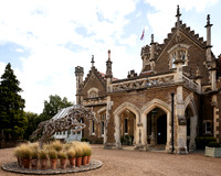 The front exterior of the gothic wedding venue Oakley Court