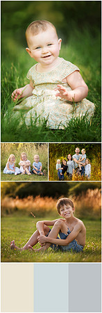 Seasonal outdoor family photoshoots - summer warm photos