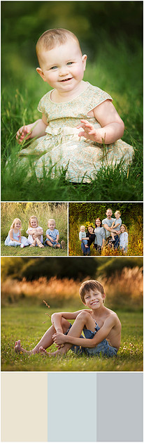 Seasonal outdoor family photoshoots - summer warm photos
