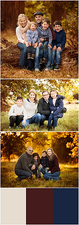 Seasonal outdoor family photoshoots - golden autumn light