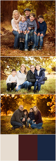Seasonal outdoor family photoshoots - golden autumn light