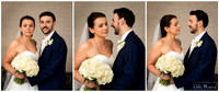 Collage of photos of bride and groom in the conservatory at The Compleat Angler Marlow