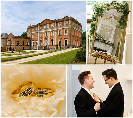 Collage of wedding photos at Crowcombe Court
