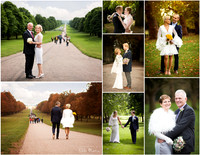 Wedding photos of couples on Windsor's Long Walk