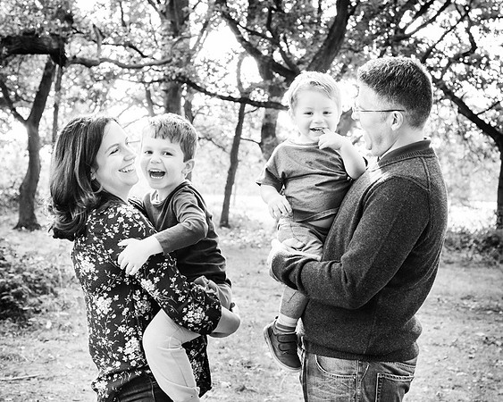Laughter and giggles during a family photoshoot