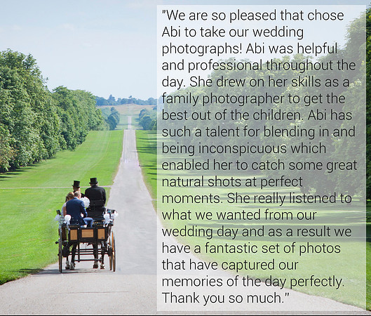 Wedding testimonial 1