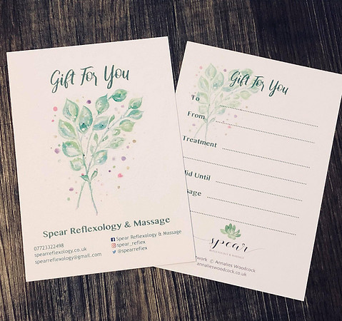 Spearreflexology gift voucher