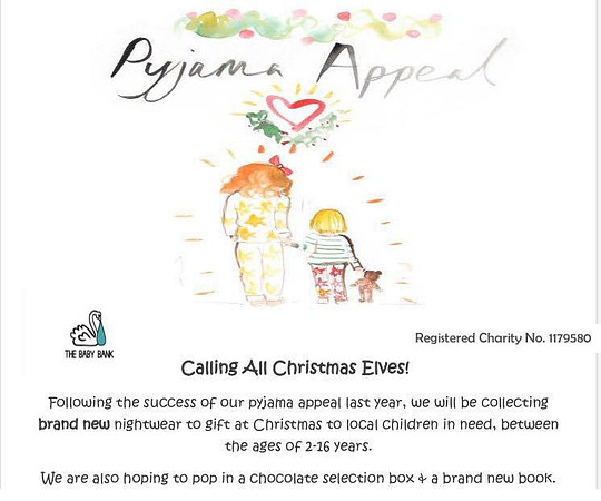 Baby Bank Windsor Christmas pyjama appeal