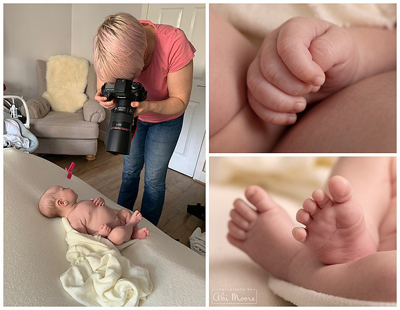 Behind-the-scenes of a newborn photoshoot 3