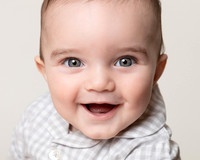 Extreme close-up of a very smiley baby