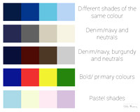 colour palette suggestions for family photoshoots (a grid of colours)