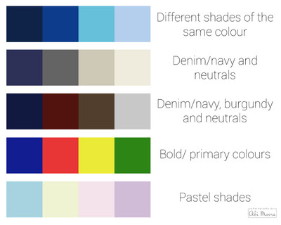 colour palette suggestions for family photoshoots (a grid of colours)